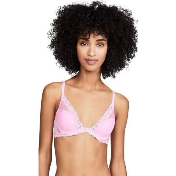 💕NATORI💕 Feathers Underwire Contour Bra ~ Posy Pink 30D NWT